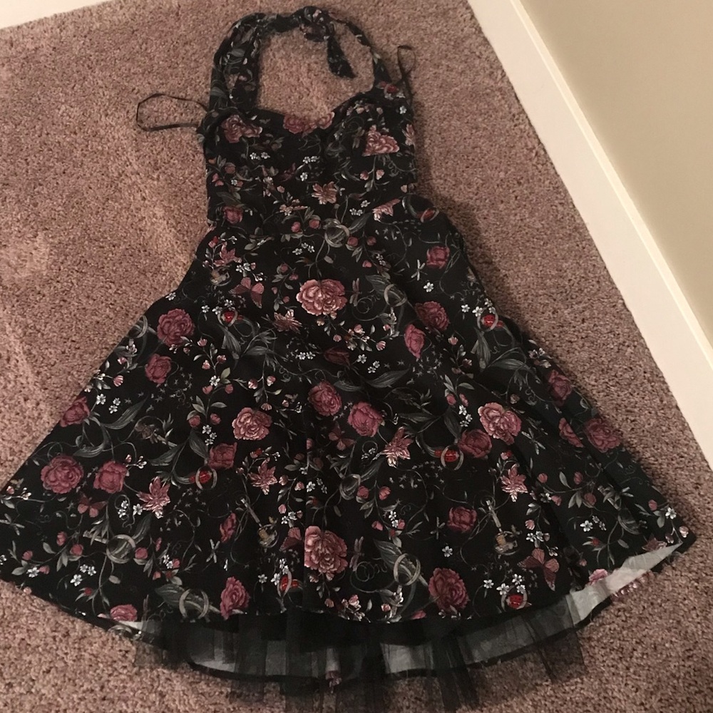 Purple floral dress